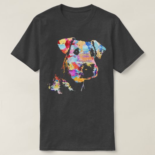 T-shirt Pastel Paint Airedale Terrier Portrait (Design devant)