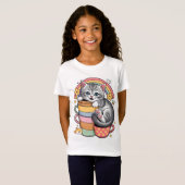 T-Shirt Pastel Paws & Rainbow Sips (Devant entier)