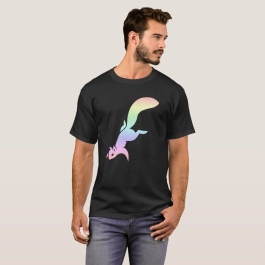 T-shirt Pastel Rainbow Squirrel Silhouette (Devant entier)