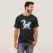 T-shirt Pastel Rainbow Squirrel Silhouette Cute (Devant entier)