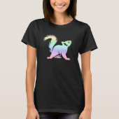 T-shirt Pastel Rainbow Squirrel Silhouette Cute (Devant)