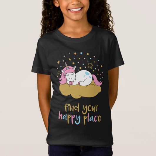 T-Shirt Pastel Rainbow Unicorn (Devant)