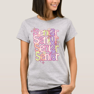 T-shirt Pastel Retro Senior Year Graduation Gift Shirt