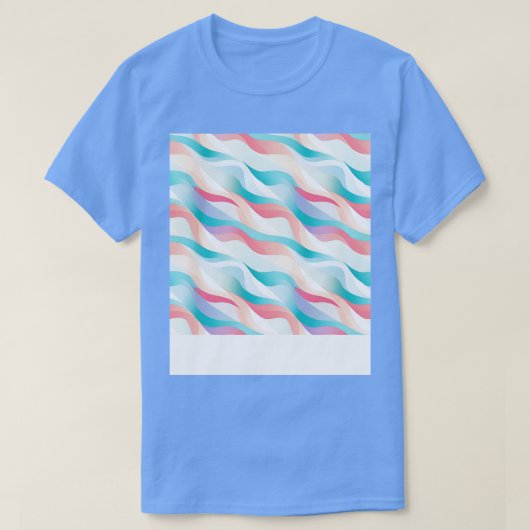 T-shirt Pastel Ripples Moderne Vagues Abstraites Dévoilées (Design devant)