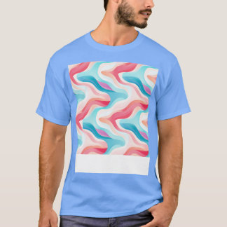 T-shirt Pastel Ripples Vagues Abstraites modernes déchaîné