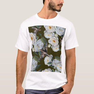 T-shirt Pastel rose, mariage sans couture fleurie.