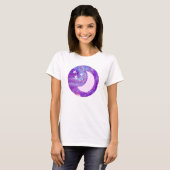 T-shirt Pastel Swirl Circle Moon & Stars Art (Devant entier)