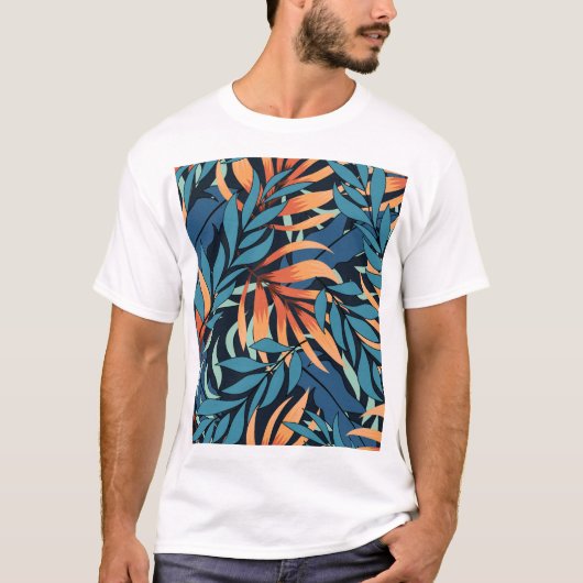 T-shirt Pastel Tropical Botanical Abstrait (Devant)