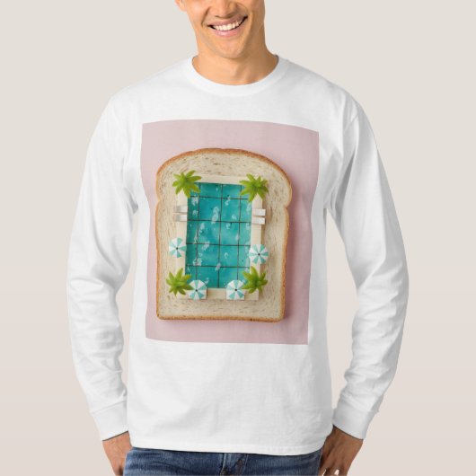 T-shirt Pastel Vaporwave Pool Toast (Devant)
