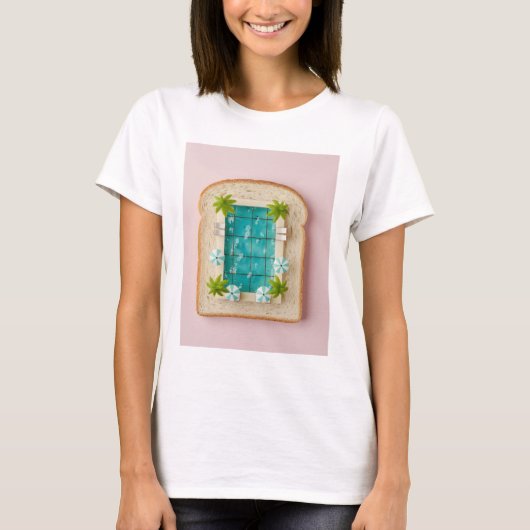 T-shirt Pastel Vaporwave Pool Toast (Devant)