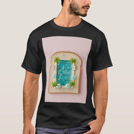 T-shirt Pastel Vaporwave Pool Toast (Devant)