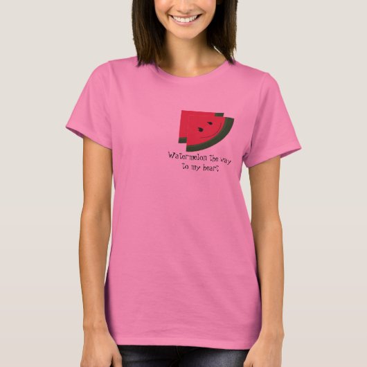 T-shirt Pastèque à croquer pour mon cœur (Devant)