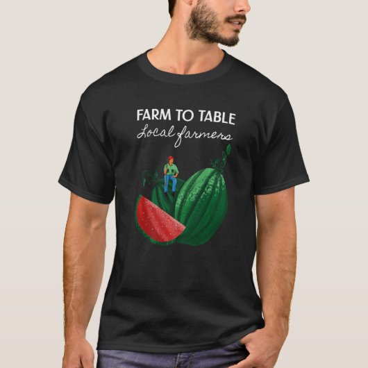T-shirt Pastèque Cultiver Mon Propre Agricole Locale (Devant)