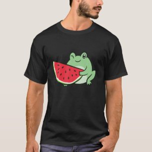 T-shirt Pastèque de Kawaii Frog Été de melon d'eau Grenoui