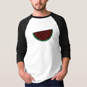 T-shirt Pastèque de Palestine Broderie tatreez rouge