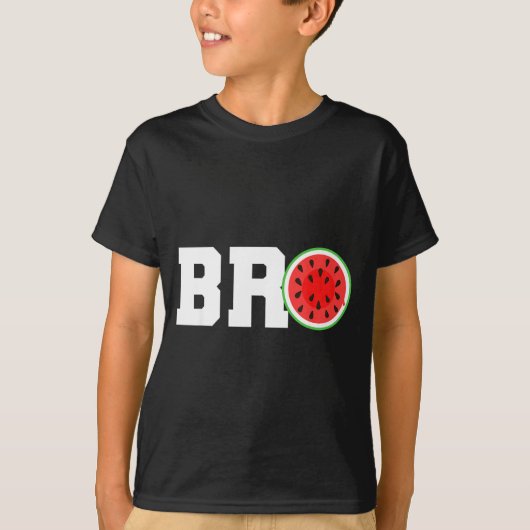 T-shirt Pastèque drôle frère mignon vacances d'été frère (Devant)