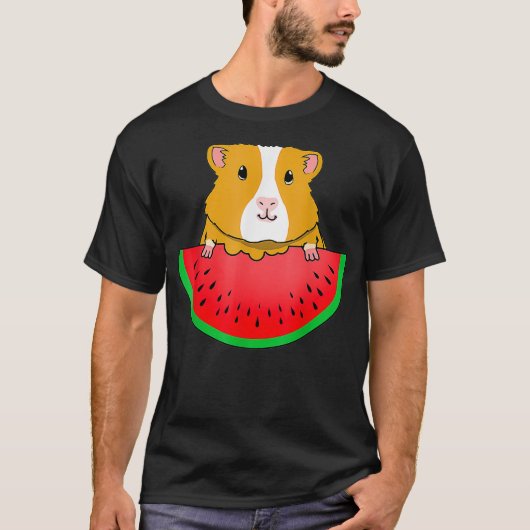 T-shirt Pastèque mangeant du cochon de Guinée (Devant)