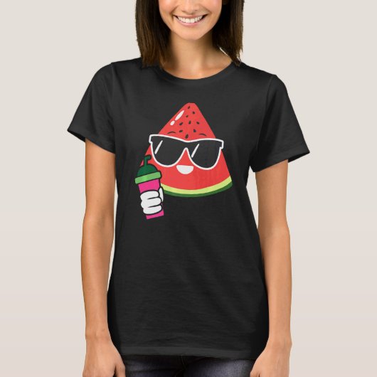 T-shirt Pastèque mignonne Pastèque Frappe  Fruit d'été (Devant)