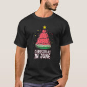 T-shirt Pastèque Noël Arbre Noël En Juin Noël L (Devant)