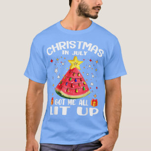T-shirt Pastèque NOËL EN JUILLET Été Noël Hommes Femmes