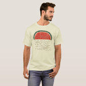 T-shirt Pastèque pleuvant des graines (Devant entier)