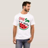 T-shirt Pastèque sincère UN dans un melon (Devant entier)