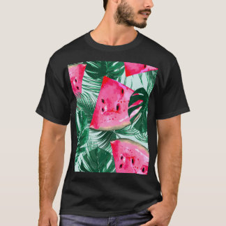 T-shirt Pastèques, palmiers feuilles : pattes tropicales s