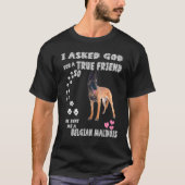 T-shirt Pasteur de Chien Malinois Belga Malinois Belge (Devant)