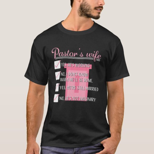 T-shirt Pastors Femme Church Funny Checklist Appréciation  (Devant)