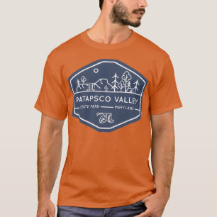 T-shirt Patapsco Valley State Park Badge Bleu
