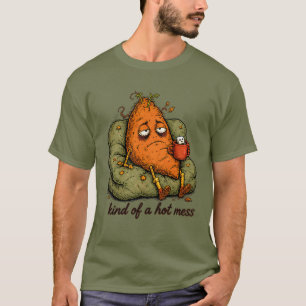 T-shirt Patate Douce de Thanksgiving Plutôt un Bordel