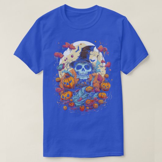 T-shirt Patch Citrouille Halloween (Design devant)