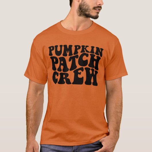 T-shirt Patch Citrouille Halloween de la famille de patchs (Devant)
