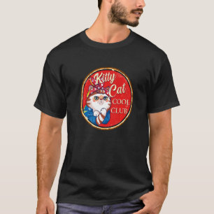 T-shirt Patch Club Chaton Rouge Cool Pour Hommes Femmes Fo