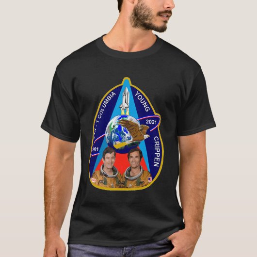 T-SHIRT PATCH COMMÉMORATIF DU 40E ANNIVERSAIRE STS-1 (Devant)