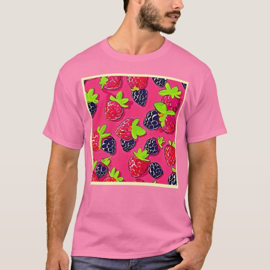 T-shirt Patch de baies : Conception sucrée (Devant)
