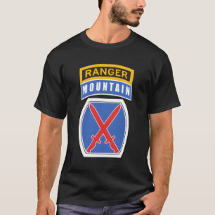 T-shirt Patch De La 10E Division Mtn De Montagne Avec Ongl