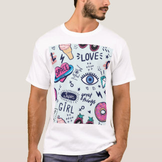 T-shirt Patch de mode : Stickers Pop Art.