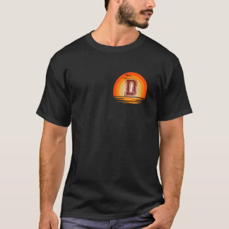 T-shirt Patch de poitrine D Minimaliste Vintage Retro Suns