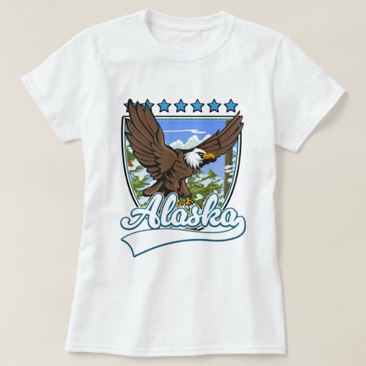 T-shirt Patch de voyage Alaska (Design devant)