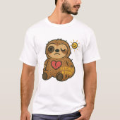 T-shirt Patched Sloth Tee — Sad but Soft (Devant)