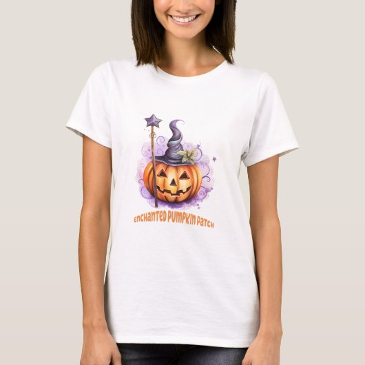 T-shirt Patchs Citrouille enchanté Pastel Halloween (Devant)