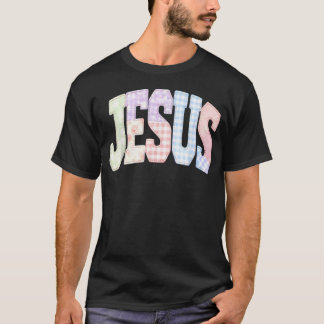 T-shirt Patchwork Amen Jésus Citation Chrétienne Foi Bible
