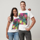 T-shirt Patchwork : Arrière - plan Motif divers (Unisexe)