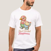 T-Shirt Patchwork Canard Brodé – “Couture Manuelle (Devant)