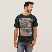 T-shirt Patchwork collage mixage, surface composée motif i (Devant entier)