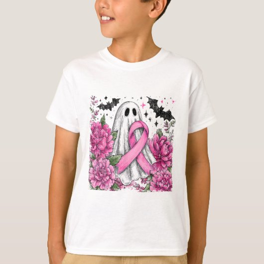 T-shirt Patchwork Coquette Bow Cancer du sein Fantôme Hall (Devant)
