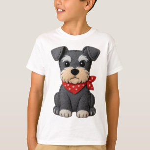 T-shirt Patchwork de chien Schnauzer