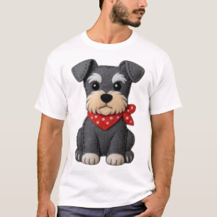 T-shirt Patchwork de chien Schnauzer