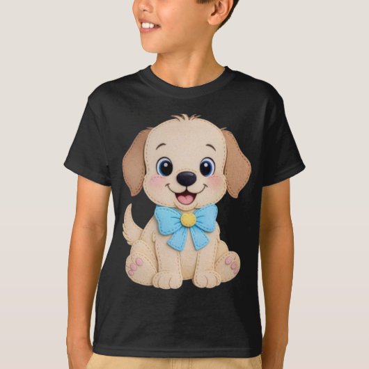 T-shirt Patchwork de chiot (Devant)